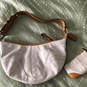Coach handbag and pouch